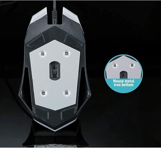 Wired Gaming Keyboard Mouse ComboCompact 104 Keys Backlit Computer Keyboard with Gaming MouseUSB Wired Set for Laptop and Computer