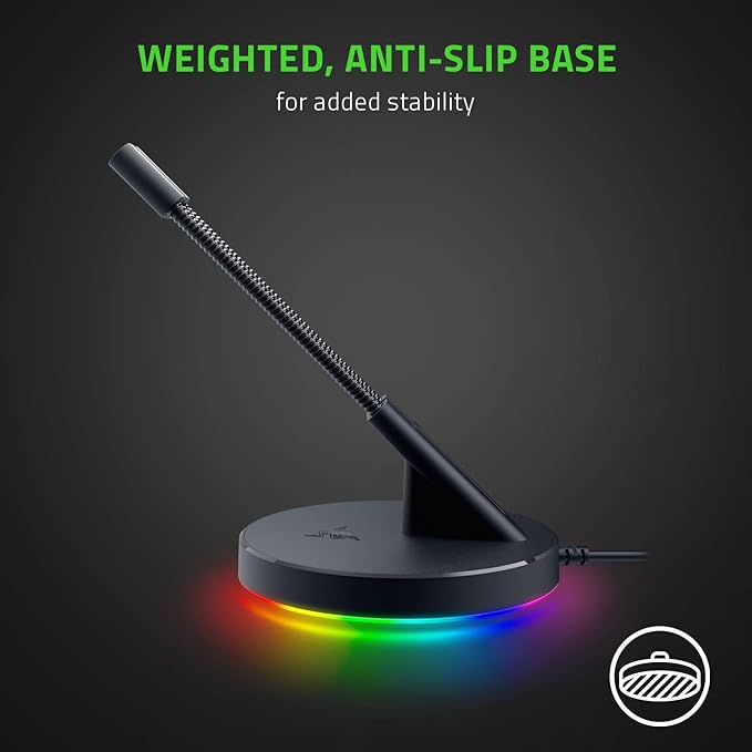 Razer Gaming Mouse Bungee V3 Chroma: Drag-Free Wired Mouse Support - for Esports-Level Performance - Weighted Base - Anti-Slip Feet - Classic Black