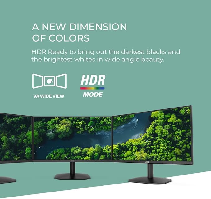 AOC 22B2HM2 22 Full HD (1920 x 1080) 100Hz LED Monitor Adaptive Sync VGA x 1 HDMI x 1 Flicker-Free Low Blue Light HDR Ready VESA Tilt Adjust Earphone Out Eco-Friendly