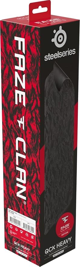 SteelSeries QcK XXL - Faze Clan Edition - Gaming Mouse Mat - XXL Format and Thick Material - Perfect for the Whole Desk - Optimised for Gaming Sensors