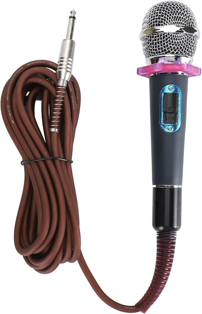 GOWENIC Microphone Handheld Mic Dynamic Moving Coil Cardioid Microphone for Singing 3 Pin XLR Interface Compatible for Power Amplifiers Mixers Effects Processors (Blue)