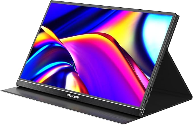 Portable Monitor Touch Screen 15.6'' 1080P USB-C HDMI Computer Display HDR IPS Eye Care Screen 100% sRGB with Smart Cover Dual Speakers for Laptop PC Mac Phone PS4/5 Xbox Switch