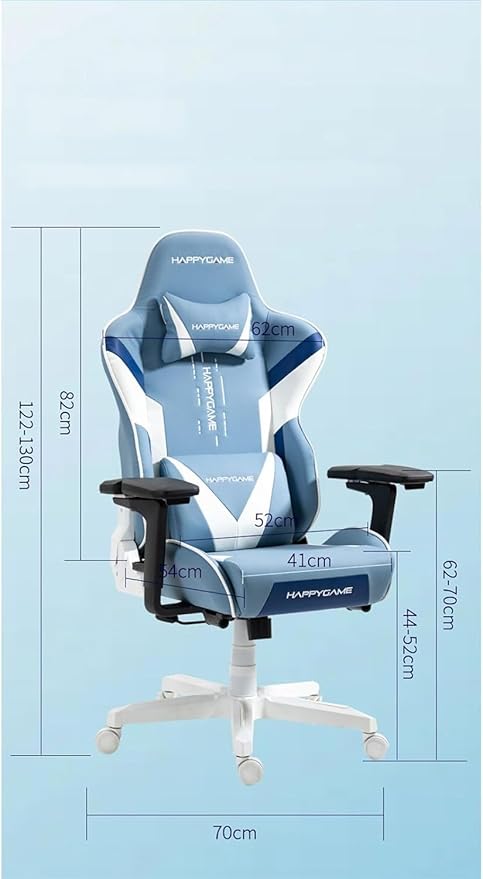 Office Chair Gaming Chair with Footrest and Headrest Lumbar Support Big and Tall Computer Gamer Chair Height Adjustable(Size:SizeColor:B)