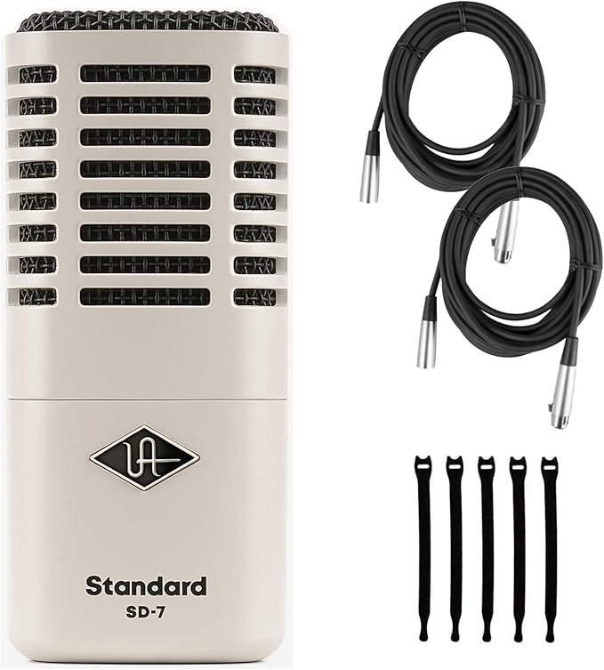 Briskdrop Universal Audio SD-7 Dynamic Microphone - Bundle with 2 XLR Cables and 5 Cable Ties