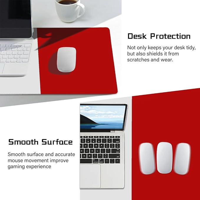 French Flag Large Mouse Pad Gaming Mousepad Desk Mat for Desktop Computer Keyboard Waterproof Mouse Mat Desk Pad with Non-Slip Base for Game School Office Home 35.4 x 15.7