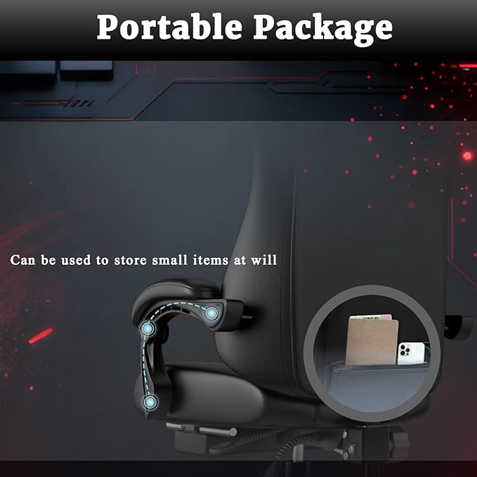 Ergonomic Gaming Chair Video Game Chair with Pocket Spring Cushion and Footrest Height Adjustable Computer Chair with Swivel Seat and Headrest (Blue)