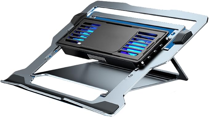 Laptop Cooling Stand Adjustable Heights Angles 360 Rotation Base Semiconductor Cooling Bracket Ergonimic Aluminum Stand