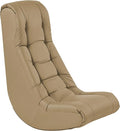 FDP Tufted Floor Rocker for Kids Teens and Adults Comfortable Ergonomic Chair for Reading Playing Video Games or Watching TV - Sand 10488-SD