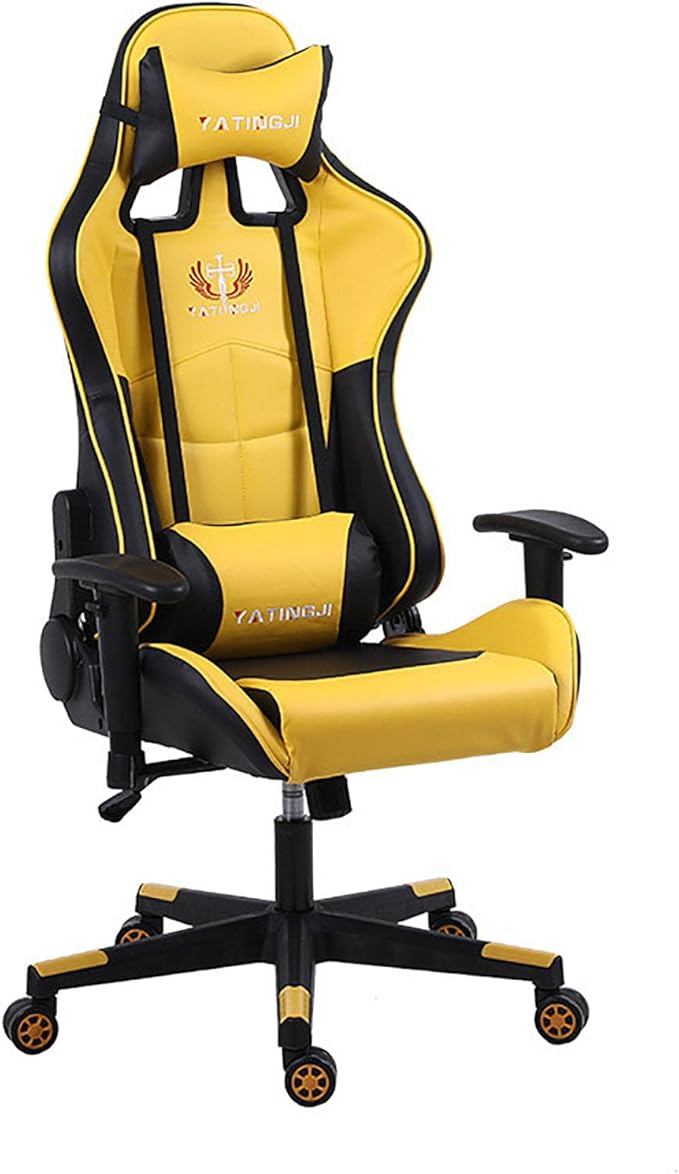 Gaming Chairs for Adults with Lumbar Support E-Sports Chair Live Game Seat Internet Cafe Competitive Chair Lift Swivel Reclining Backrest Foot Rest Ergonomic Computer Chair for Office Or Gaming