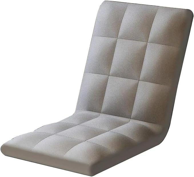 ELEFOCUS Folding Sofa Chair Folding Floor Chair 6-Speed Adjustment Collapsible Floor Chair for Dorm Room Balcony(Grey)