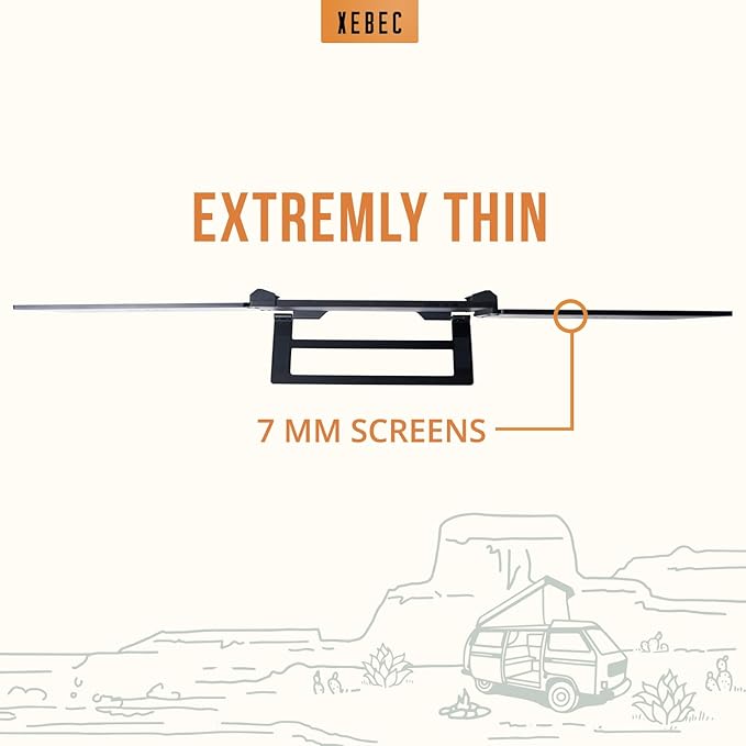 Xebec Tri-Screen 3 Laptop Screen Extender | Portable Monitor for Laptops 13″-18″ | Two 13.3 Inch Displays via One USB-C Cable | Plug and Play | Travel Case Included (Tri-Screen 3 for PC)