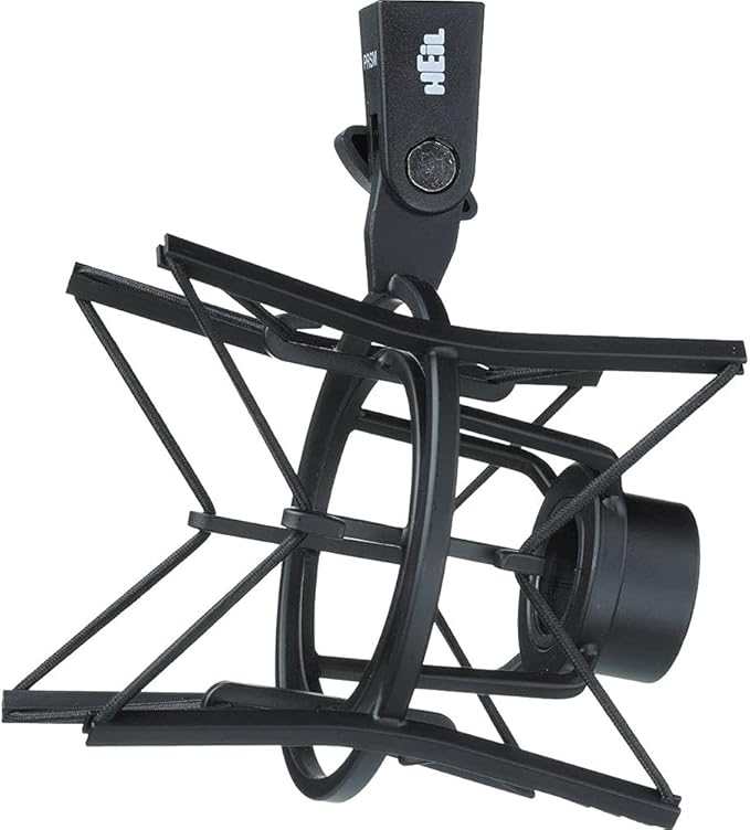 HEiL sound PR40 Large Diameter Dynamic Cardioid Studio Microphone Black Bundle with Heil Sound PRSMB Shockmount Two-Section Broadcast Arm and XLR Cable