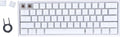 Mini Mechanical Gaming Keyboard Backlight Ergonomic Game Keyboard with Long Type C USB Cable Easy to Carry for PC/  Typist Travel(white2)