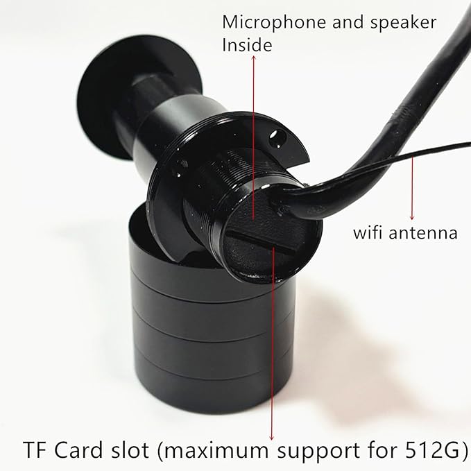 Jectse Video Peephole Camera Built in 1T Computing Power NPU AI Algorithm Model WiFi6 WiFi Hotspot APP IP H.264 5MP Web 2.0 Support up to 512G Storage
