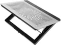 Healifty Notebook Cooler Aluminum Alloy Thin Quiet Cooling Fan with Ergonomic Stand for Laptops Under Skid Stable Computer Support Frame in Silver