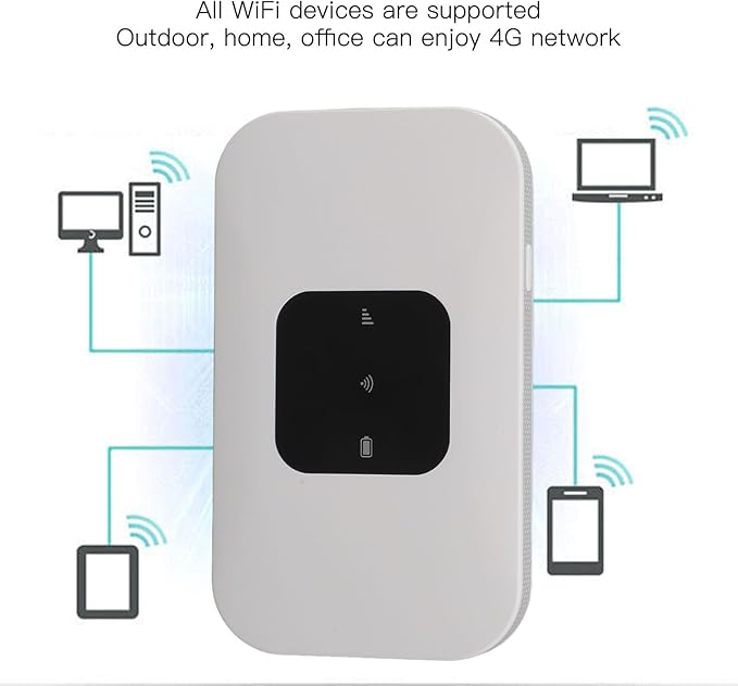 Vikye 4G LTE WiFi Mobile Hotspot 150Mbps High Speed Mobile Hotspot 4G LTE Wireless WiFi Router for Home Travel Business Vikyetmur4x21wh