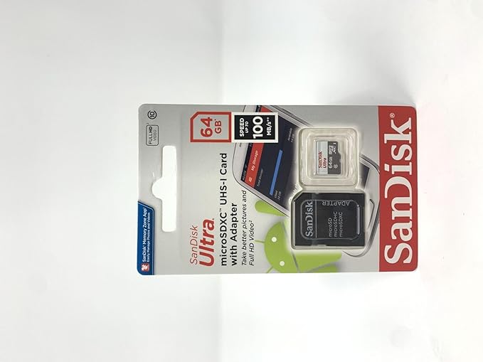 Sandisk Ultra 64GB Micro-SD + SD Adp. 100MB/s