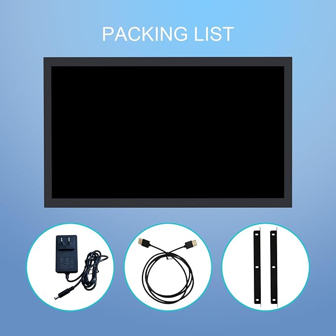 VSDISPLAY 21.5 Inch 1920x1080 IPS LCD Industrial Monitor 1000 Nits High Brightness Supports H/D/DVI/VGA Video Inputsfor Outdoor Display