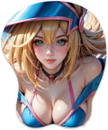 3D Mouse Pad Oppai Mousepad with Soft Gel Wrist Rest Anime Manga Gaming Boob pad Anti-Slip Mouse Mat （Dark Magician 2）