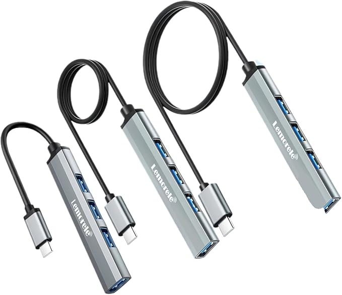 1Pcs USB C Hub USB Hub 3.0 Long Cable OTG 4 Port Type C HUB Multi Splitter Adapter Laptop Accessories(60CM)