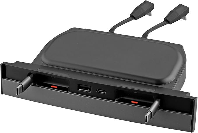 EYPINS USB Hub Suitable for TeslaRetractable Hub Docking Station for Tesla Model 3/Y 2021-2023Fast Charge Cable Adapter2pcs Type-C Retractable CablesCenter Console USB Hub Interior