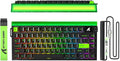 ATTACK SHARK R85 HE 75% Magnetic Wired Gaming Keyboard8KHz Polling Rate Rapid Trigger0.005mm RT Precision256K Scan RateCustom Hot-SwappableWeb Driver PC Keyboard for Gamer/Win/MacNeon Green