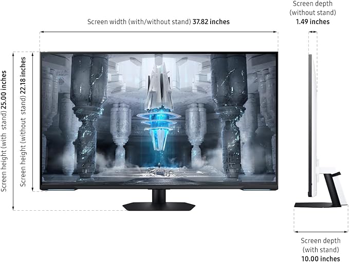 SAMSUNG 43 Odyssey Neo G7 Series 4K UHD Smart Gaming Monitor 144Hz 1ms VESA Display HDR600 Quantum Matrix Technology AMD FreeSync Premium Pro LS43CG702NNXZA Black