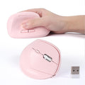 Bluetooth Wireless Vertical Mouse - Ergonomic Design Rechargeable with Type-C Silent Operation for Office and Home Use Ideal for Professionals &amp Students (Pink)