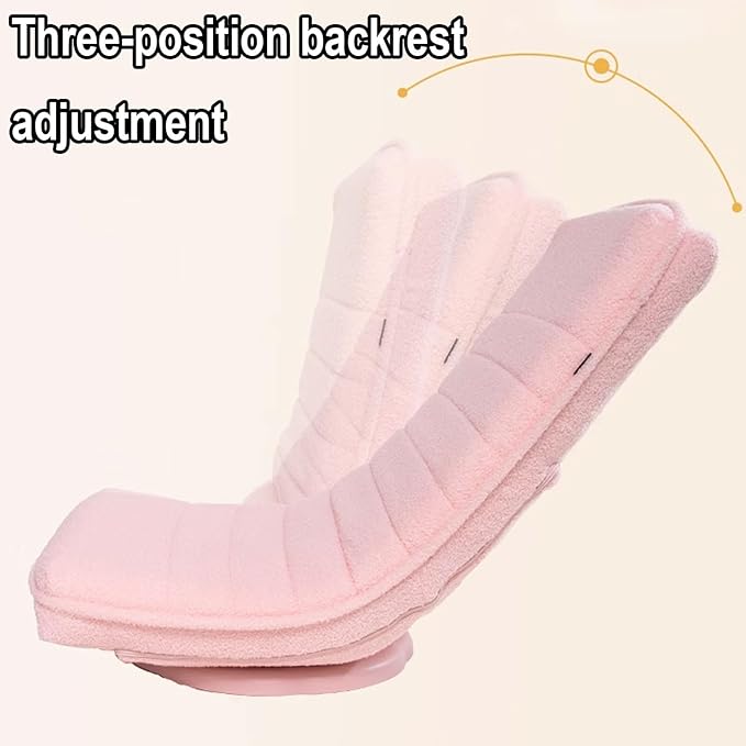Floor Chairs for Adults with Back Support Adjustable in 3 Levels No Assembly Required Floor Gaming Chair The Bottom Can Rotate 360 Degrees for Home Apartment(Blue54 * 46 * 10CM)