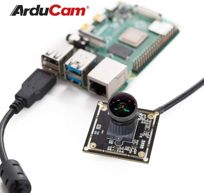 Arducam 1080P Low Light WDR Ultra Wide Angle USB Camera Module for Computer 2MP CMOS IMX291 160 Degree Fisheye Mini UVC USB2.0 Webcam Board with Microphone 3.3ft Cable for Windows Linux Mac OS