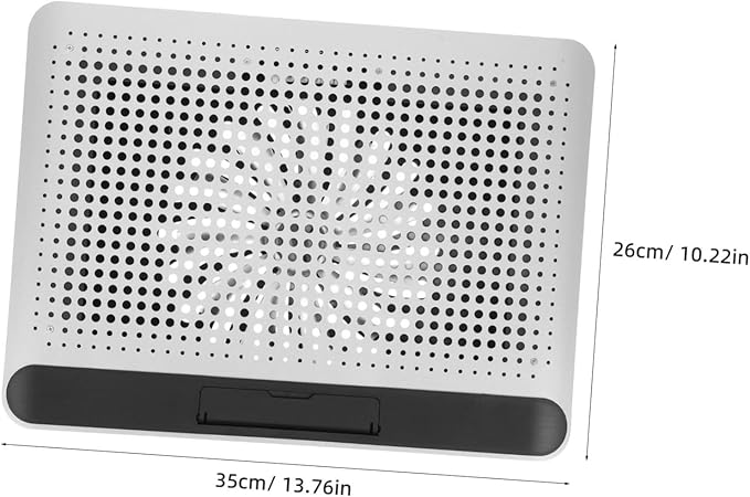 Notebook Cooler Aluminum Alloy Thin Quiet Cooling Pad with Stand Ergonomic Laptop Support Frame for Up to Computers Silver