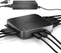Brydge Stone CORE Powered Charging Docking Station – 10 Ports 100W PD Dual Monitor Docking Station 4K60Hz 8K HDMI SD 4.0 USB-A &amp USB-C Ethernet – Windows &amp MacOS Compatible Laptop