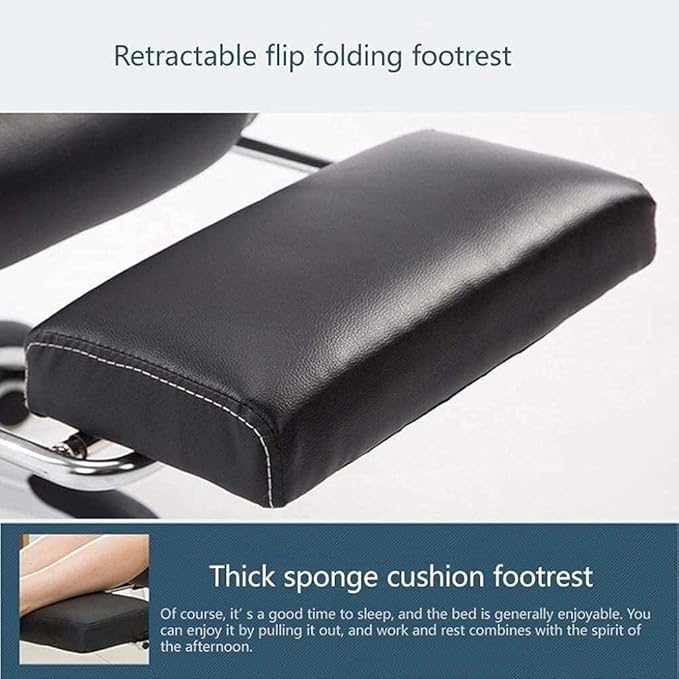 Ergonomic High-Back Office Chair with Footrest PU Leather Gaming Desk Chair Reclining 150° Adjustable Height 330lbs