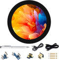 waveshare 4inch HDMI Round Touch Display 720 × 720 Resolution IPS 10-Point Touch Compatible with Raspberry Pi 5/4B/3B+/3A+/2B/B+/A+/Zero/Zero W/WH/Zero 2W Compatible with Jetson Nano and Mini PC
