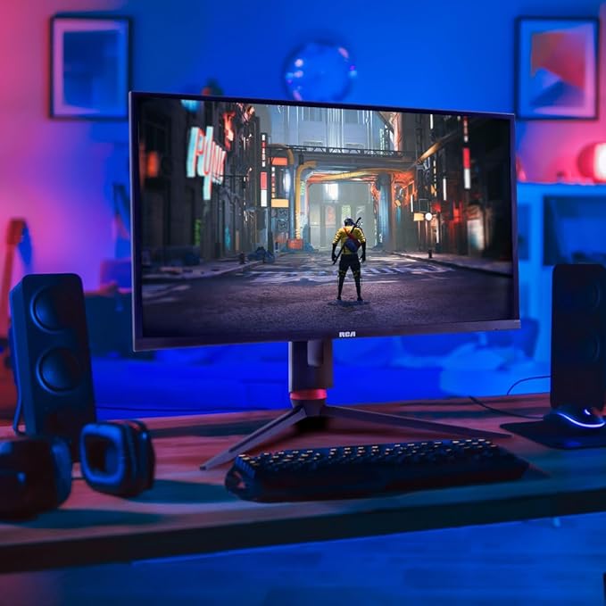 RCA 27 Evolution Select QHD Gaming Monitor | 165Hz 2560 x 1440p Adaptive Refresh Technology with 1ms Response HDR10 Ultra Wide Game View - RGB Backlighting &amp Adjustable Stand | M27SG134F