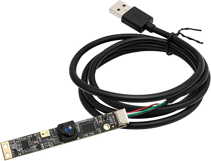 8MP USB Camera Module with Microphone Wide Angle 105°Computer Camera Fixed Focus 4K Lightburn Camera for Laser Engraver Embedded UVC Webcam Board Tiny USB Security Camera for PC Laptop Raspberry Pi