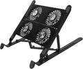 1Set Adjustable Laptop Cooling Stand with Upward Blowing Design Portable Notebook Fan for Optimal Heat Dissipation and Ergonomic Comfort for Go Use