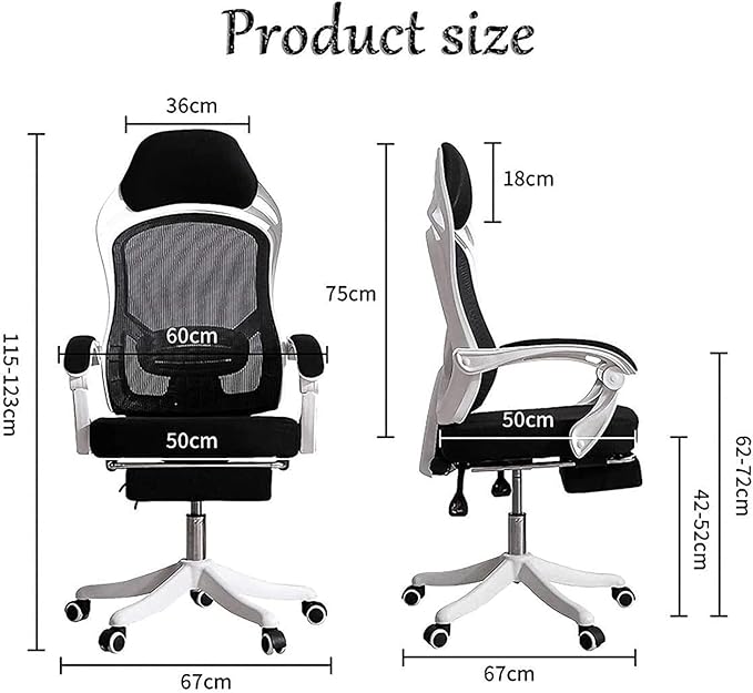 Office Work Chair Chair Office Chair Mesh Swivel Chair Computer Chair Game Table and Chair Height Adjustable High Back Gaming Chair (Color:Default)