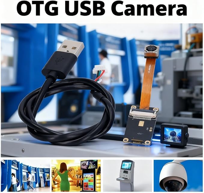 HD USB Camera Module Autofocus Video Webcam Board 5MP OV5640 with Digital Microphone - High Definition Image Wide Angle Lens Portable OTG Support for Monitoring and Industrial Use