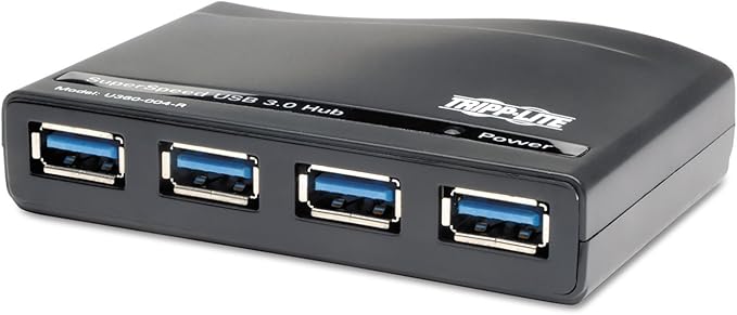 Tripp Lite 4-Port USB-A 3.0 SuperSpeed Hub 5 Gbps Transfer Speed USB Type-A (U360-004-R)