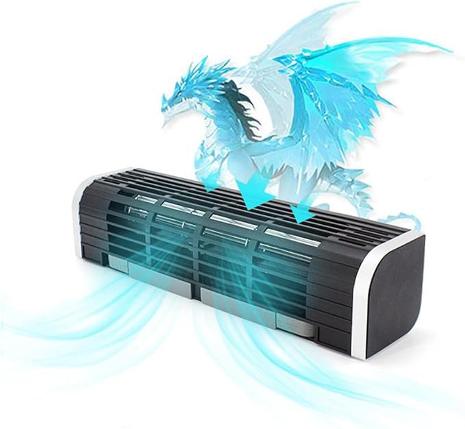 Gadpiparty Usb Laptop Cooler with Adjustable Cooling Fan and Holder Portable Desktop Radiator for Laptops Phones and Tablets Black