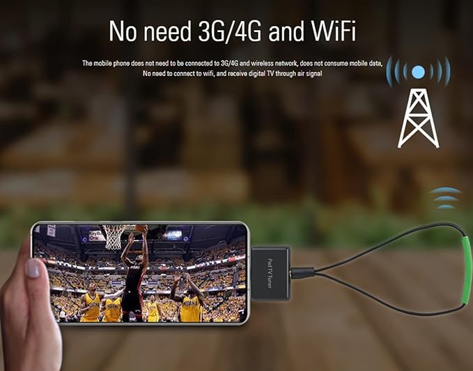 MyGica Type-C USB TV Tuner Card Watching ATSC Digital TV Anywhere Freeview HD TV Receiver Recast Wireless HDTV Stick Tuner Adapter USB TV Antenna for Android Phone Tablet PC Pad No Internet Need