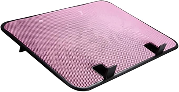 Compatible for 14 Notebook Cooling Pad 5V Dual Fan USB External Slim Stand Silent Metal Panel High Speed(Pink)