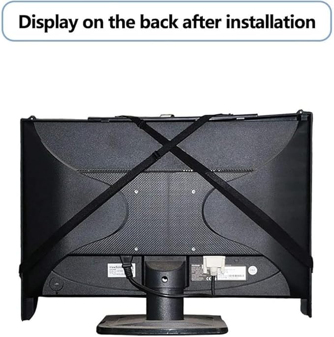 27-inch Display Monitor Hood Sunshade Screen Sun Visor Adjustable Monitor Hood All-Sides Coverage Sun Shade for Dell HP Viewsonic Philips Samsung Lenovo ASUS LG EIZO NEC ACER