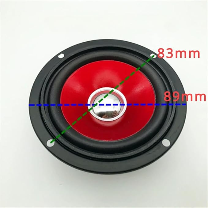 2Pcs 3 Inch Mini Audio Full Range Anti-Magnetic Round Speaker 4 Ohm 15W Computer Speaker(Yellow)