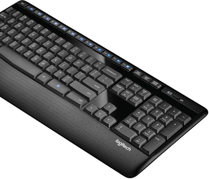 Logitech K345 Wireless Keyboard - Full-Sized Keyboard with Palm Rest 2.4 GHz Wireless USB Receiver - for PC Laptop