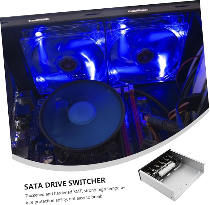 Housoutil Hard Drive Power Control for Desktop Port Optical Bay Hub Intelligent Chip Individual Disk Management Stable Power Output Data Ssd Support