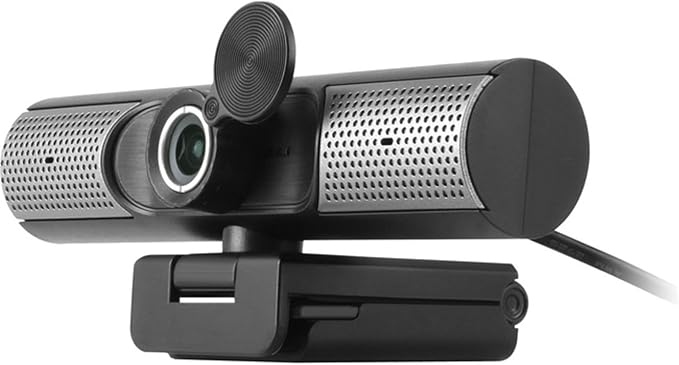 Aluratek HD 1080P Webcam USB-C/USB-A w/Built-in Speakers &amp MicBlackAWCS06F