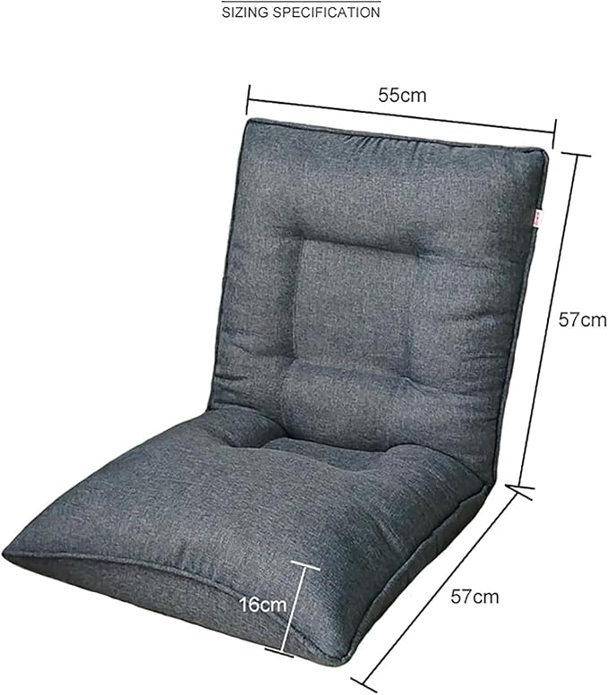 ELEFOCUS Adjustable Floor Sofa Chair - 6 Positions Gaming Chair with Back Support Folding Lazy Chair for Meditation Reading(E)