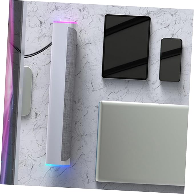 Homoyoyo Surround Soundbar Audio Speaker for Desktop Computer Compact Dual Speaker Sound Bar for Use Stylish Design Space-Saving Sound Output